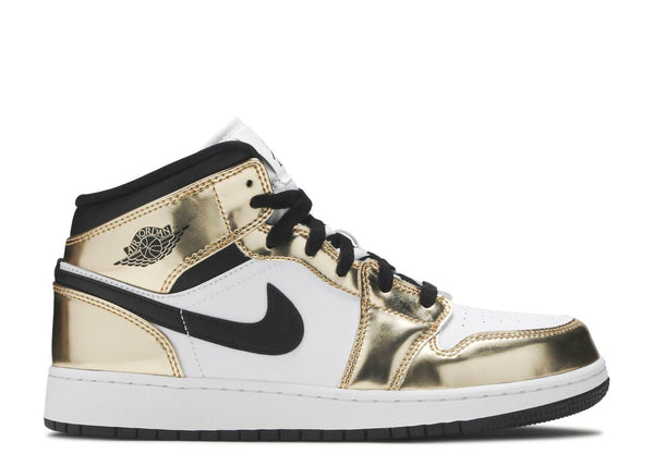 AIR JORDAN 1 MID SE GS 'METALLIC GOLD'