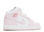 AIR JORDAN 1 MID GS 'PINK FOAM FIRE RED'