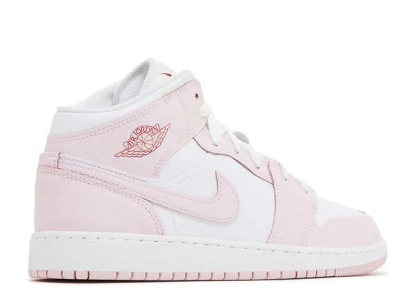 AIR JORDAN 1 MID GS 'PINK FOAM FIRE RED'