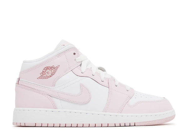 AIR JORDAN 1 MID GS 'PINK FOAM FIRE RED'