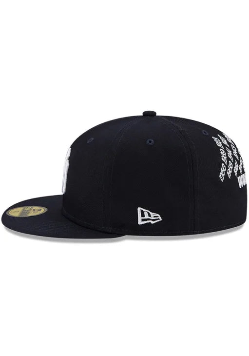 NEW ERA NEW YORK YANKEES MENS NAVY BLUE CROWN CHAMPS 5950 FITTED HAT